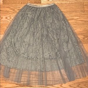 Grey lace skirt